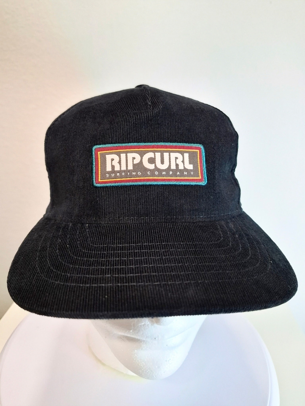 Rip Curl Black Corduroy Patch Cap